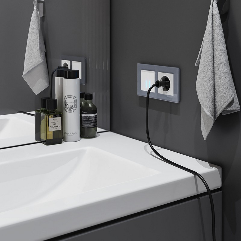 Werkel Белый механизмы Сенсорный Выключатель Werkel двухклавишный с подсветкой (белый) W4520001