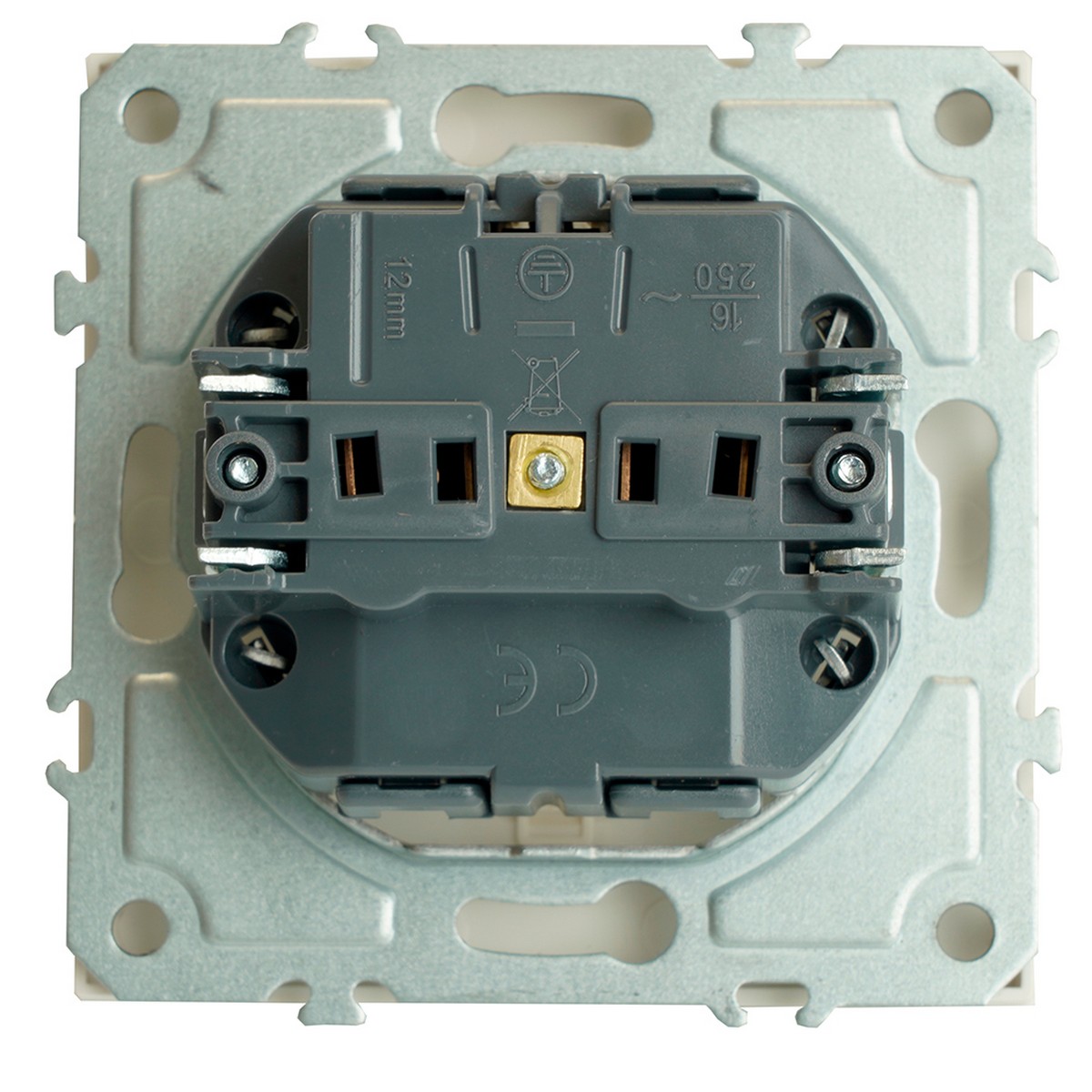 Эмили - Розетки и выключатели Stekker Розетка 1-ая с защитной шторкой с/з STEKKER Эмили RST16-5110-01 белый фарфор soft touch 49880