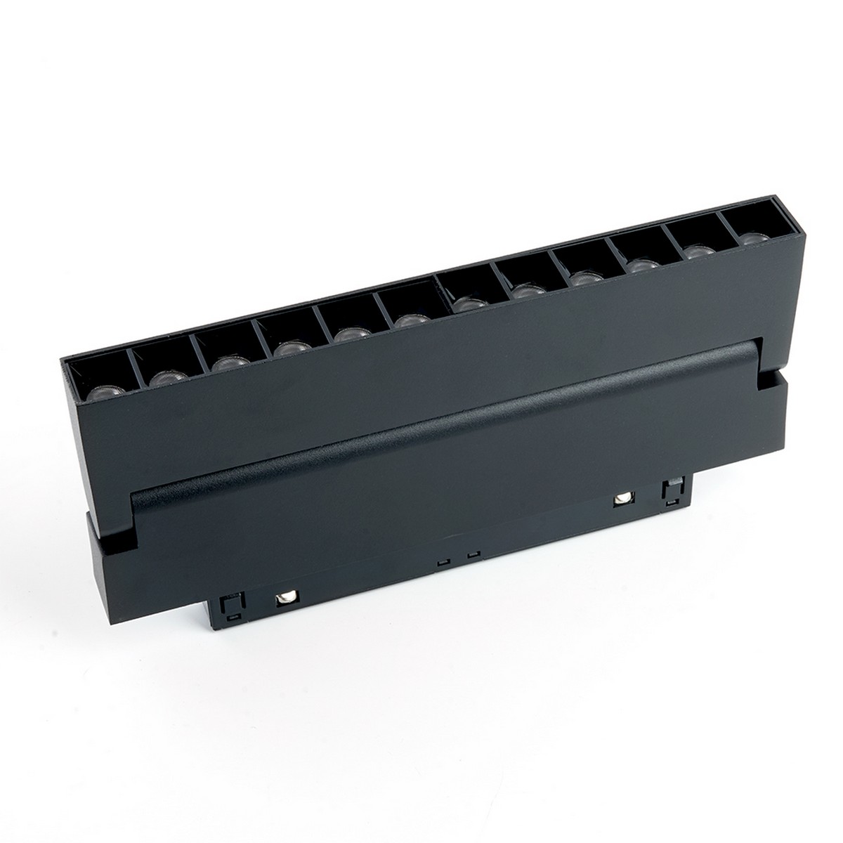 Трековые светодиодные светильники Светильник светодиодный Feron MGN301 трековый низковольтный 12W 2700К 30 гр черный LensFold 51015 