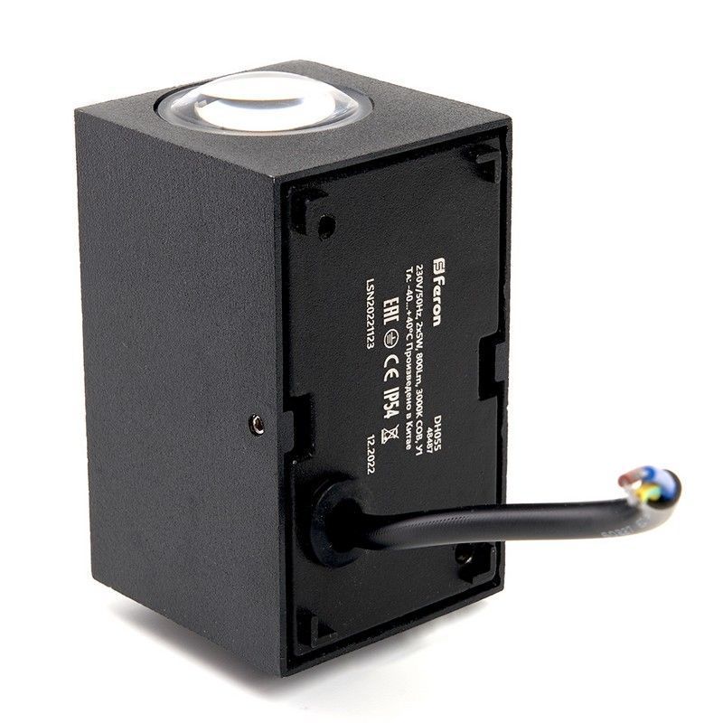 Уличные настенные светильники Светильник уличный светодиодный Feron DH055 2*5W 800Lm 3000K черный 48487 