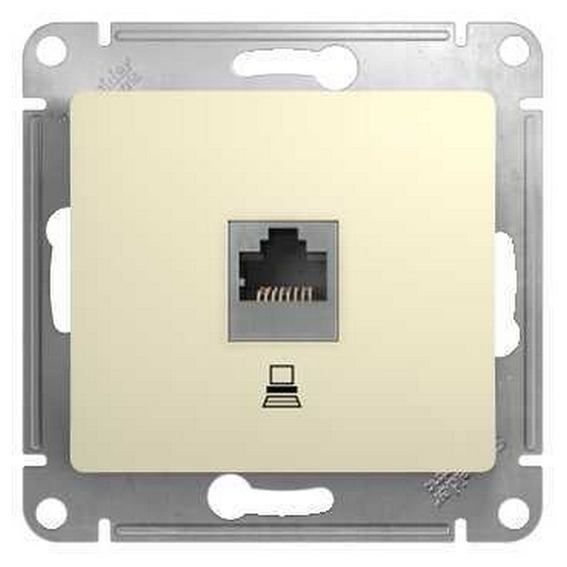 Розетка компьютерная Systeme Electric Glossa Бежевый RJ45 кат.5E GSL000281K