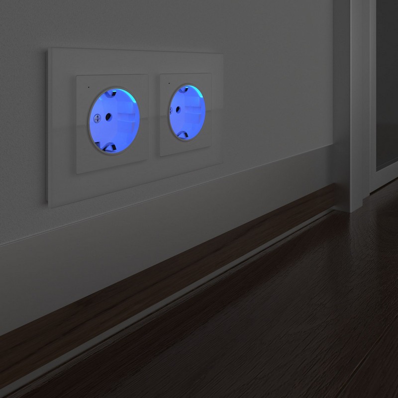 Werkel Белый механизмы Розетка Werkel с заземлением и подсветкой (белая) W1171401