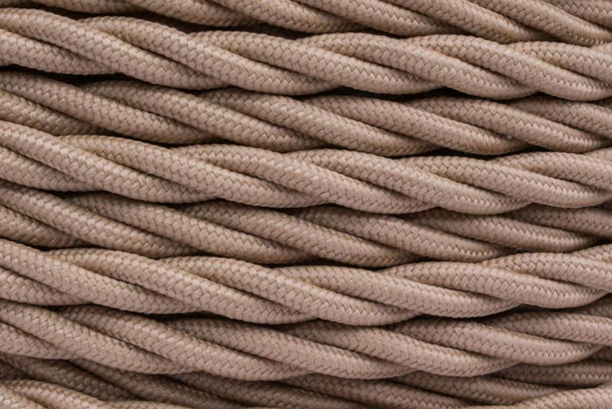 Витой ретро провод (кабель) Витой провод BIRONI Капучино матовый 3*1,5 10м B1-434-716-10 