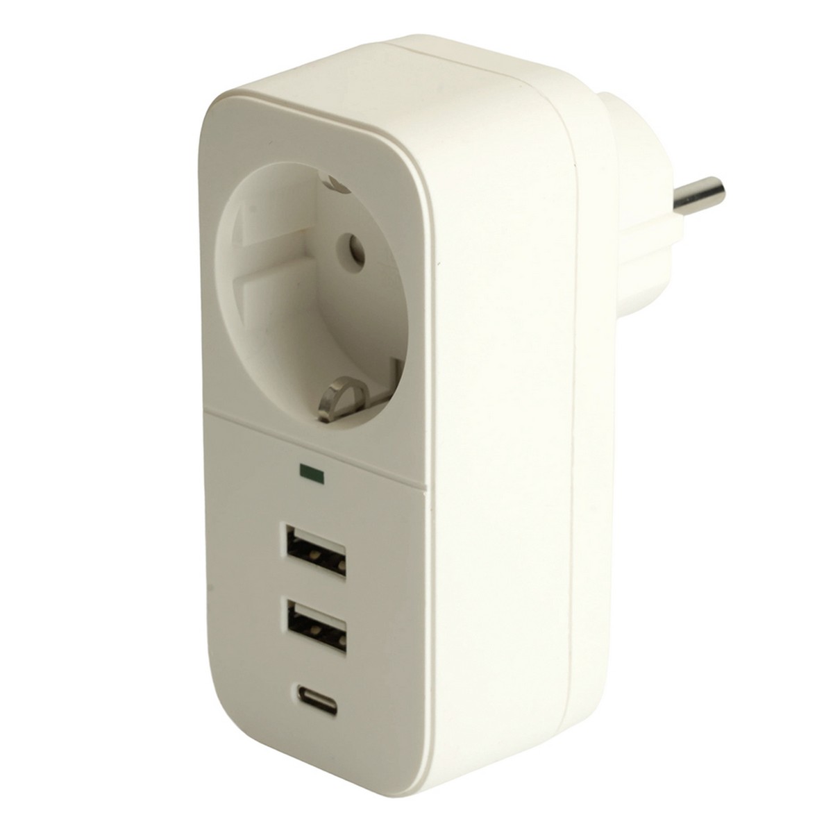 Сетевой фильтр 1-местный с/з STEKKER HM81-11-1 2USB+1Type-C Nova белый 50142