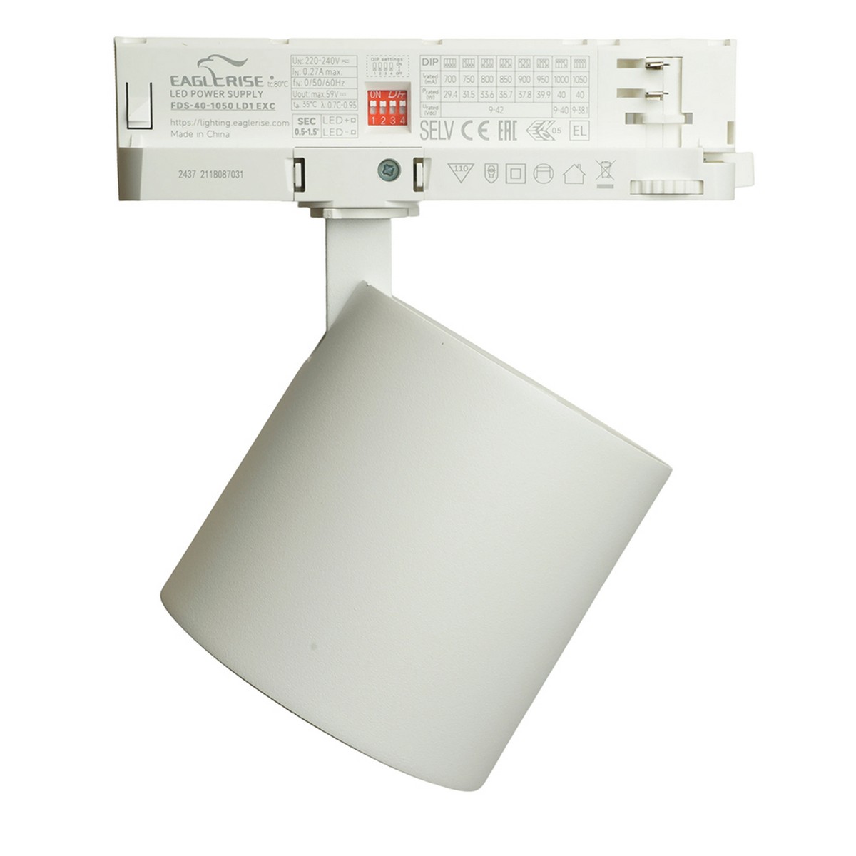 Светодиодный светильник Feron TR Reflex трековый 40W 4000К, 36 градусов, белый, 3х фазный с функцией выбора мощности 52058