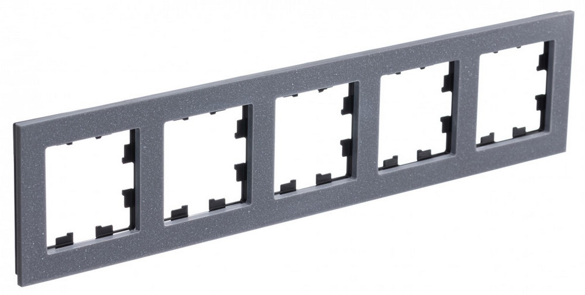 Рамка Systeme Electric AtlasDesign Nature Мрамор айс грей 5-ая, универсальная ATN343205