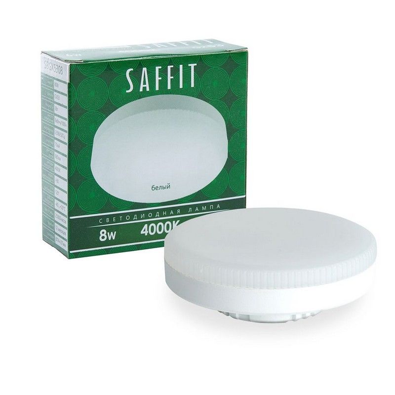 GX70, GX53 Лампа светодиодная SAFFIT SBGX5308 GX53 8W 6400K 55187 