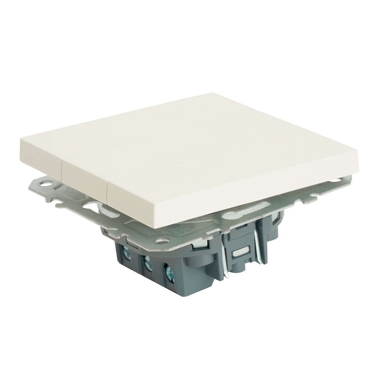 Эмили - Розетки и выключатели Stekker Выключатель 3-клавишный STEKKER Эмили RSW10-5108-01 белый фарфор soft touch 49870