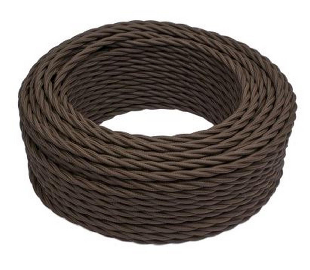 Витой ретро провод (кабель) Витой провод BIRONI Коричневый матовый 3*2,5 20м B1-435-72-20 