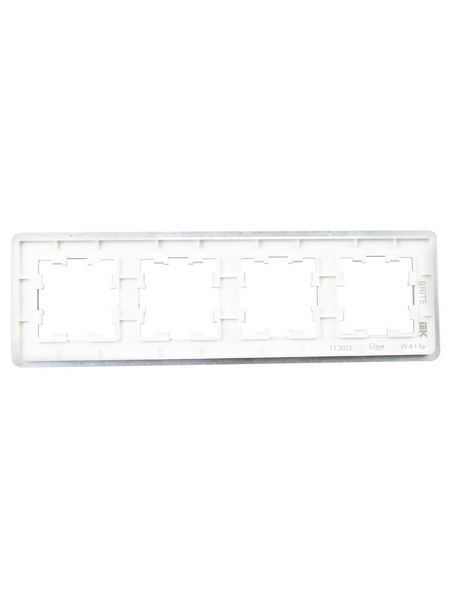 Рамка IEK BRITE DECOR алюм метал. скругл.угол 4-м РУ-4-1-Бр RE AL BR-M42-M-21-K47