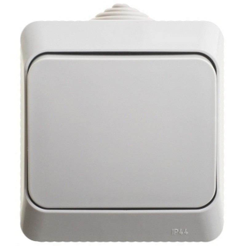 Кнопка нажимная Systeme Electric Этюд наружный Серая IP44 KA10-041C