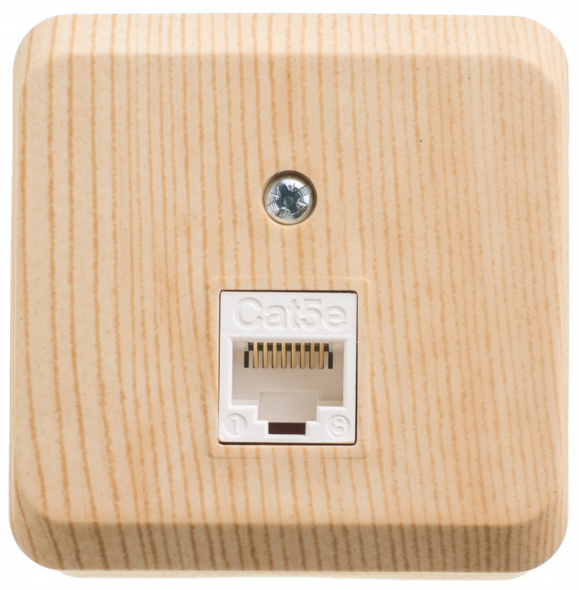 Розетка компьютерная Systeme Electric Этюд наружный Сосна RJ45 кат.5E KOMA-001D