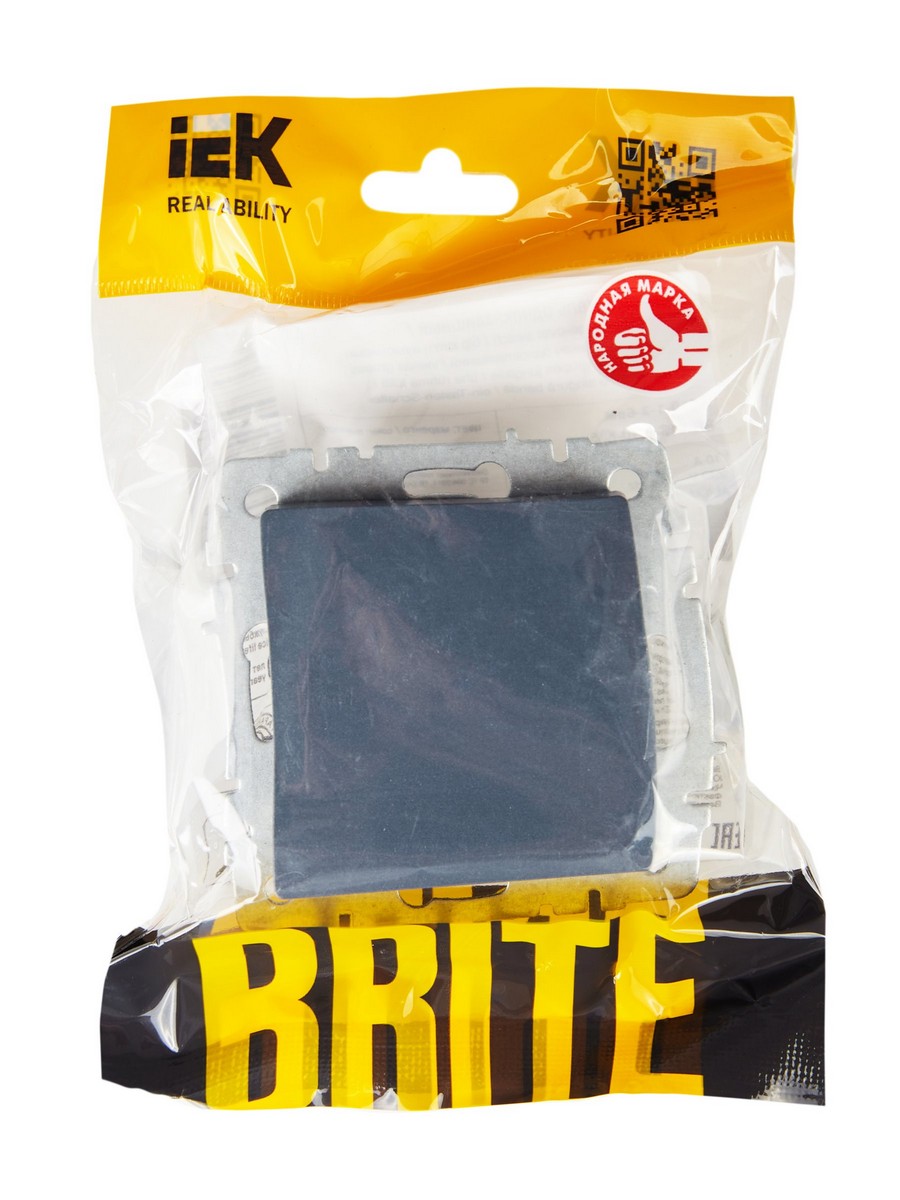 Выключатель IEK BRITE 1-клавишный перекрестный 10А ВС10-1-3-БрМ маренго BR-V13-0-10-K35