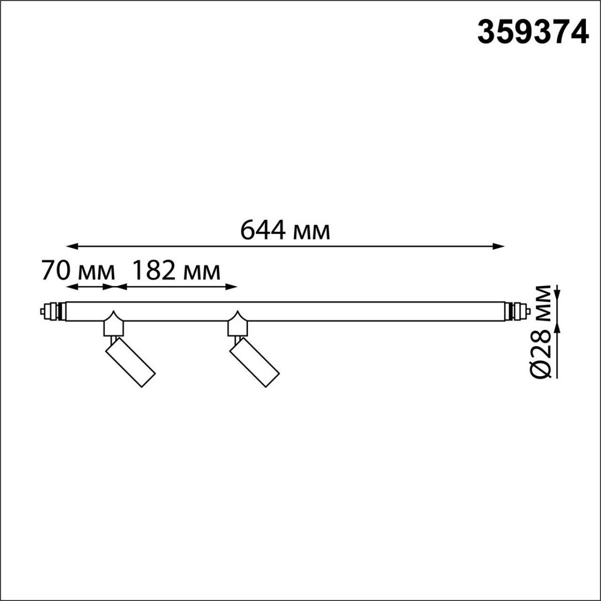 Трековые светодиодные светильники Светильник диммируемый со сменой цветовой температуры NOVOTECH GLAT 359374 