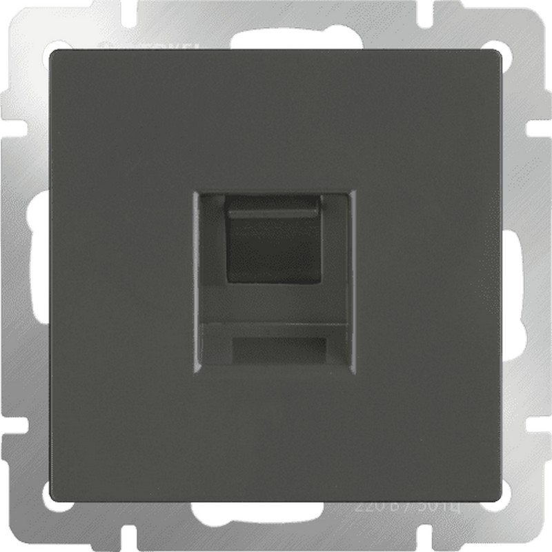 Телефонная Розетка Werkel  RJ-11 (серо-коричневый) WL07-RJ-11