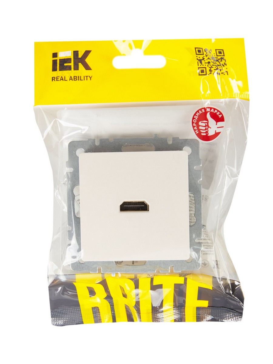 Розетка IEK BRITE HDMI РHDMI-0-БрЖ жемчуг BR-H10-K36