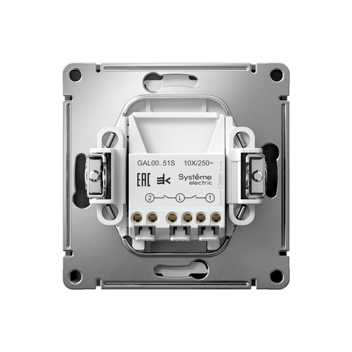 ArtGallery Базальт Выключатель SE ArtGallery Базальт 2-клавишный, быстрозажим. клем. GAL001451S