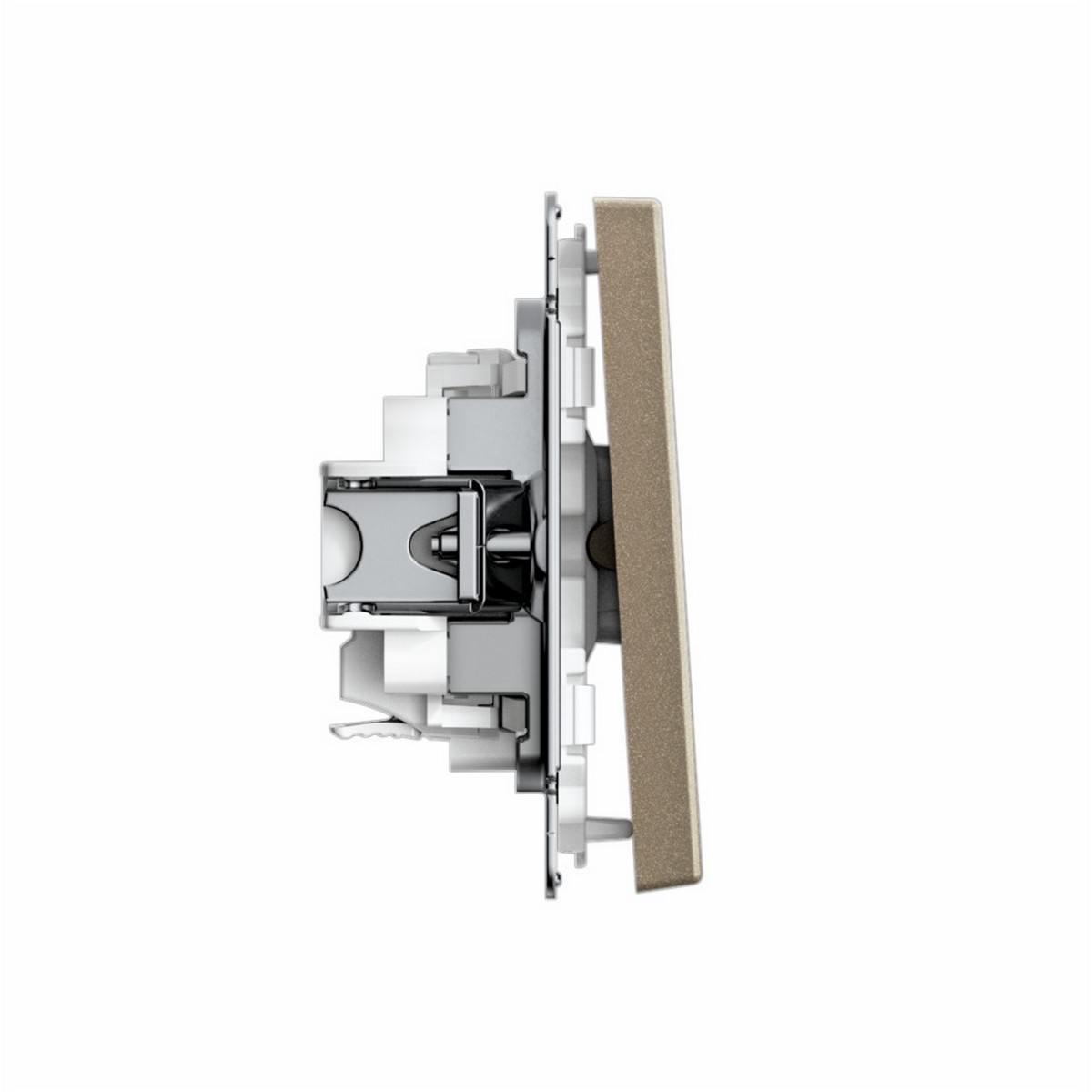 ArtGallery Шампань Выключатель SE ArtGallery Шампань 1-клавишный кнопочный быстрозажим. клем. GAL000515S