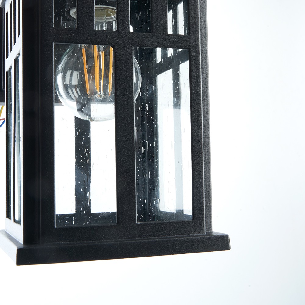 Уличные настенные светильники Светильник садово-парковый Feron PL671 на стену вниз 60W 230V E27 черный 11689 