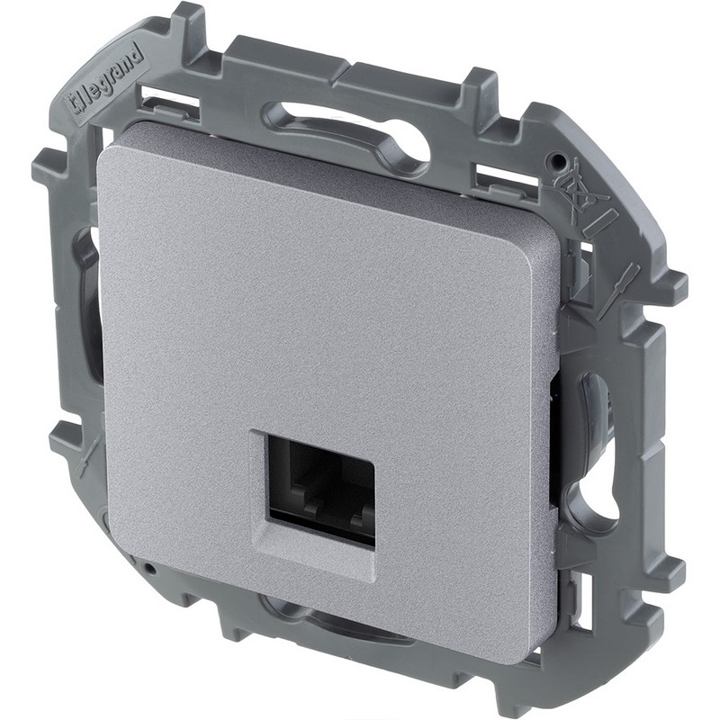 Телефонная розетка Legrand INSPIRIA Алюминий RJ11 673822