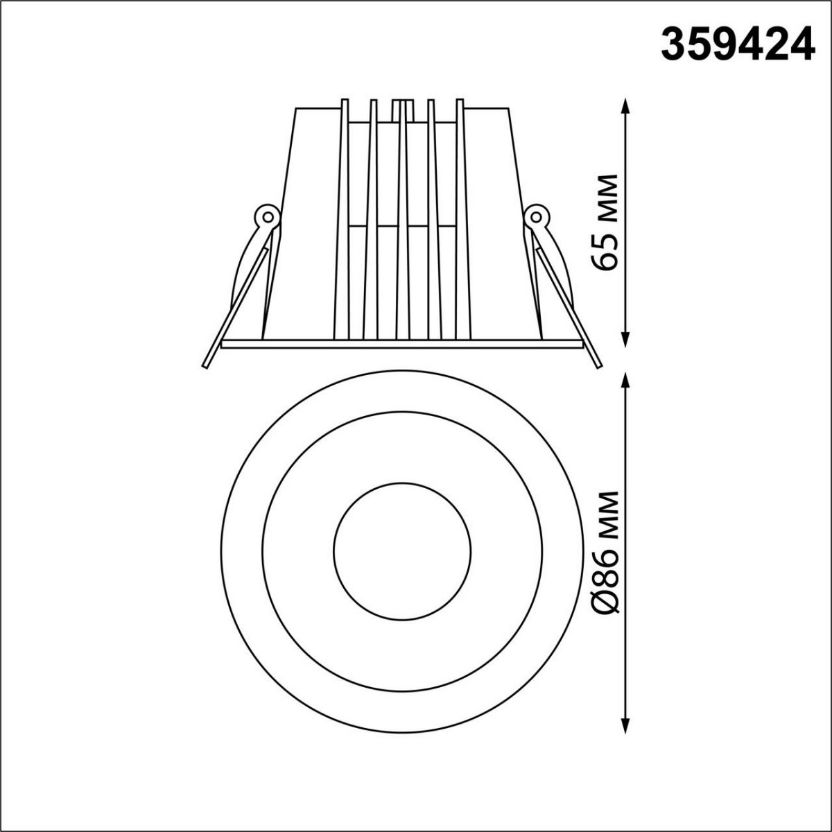 Встраиваемые светодиодные светильники Встраиваемый светодиодный светильник с переключателем цветовой температуры NOVOTECH LANG 359424 