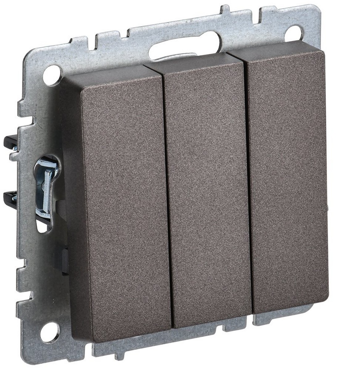 Выключатель IEK BRITE 3-клавишный 10А ВС10-3-0-БрТБ темная бронза BR-V30-0-10-K45
