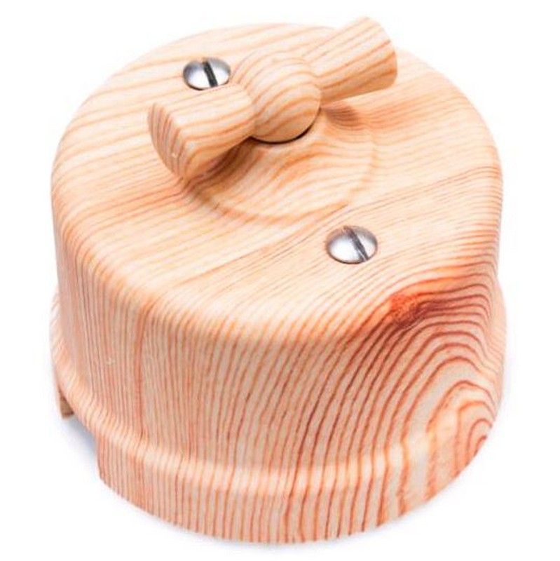 Bironi Лизетта - Ретро розетки и выключатели Выключатель проходной BIRONI Карельская сосна 1-кл B1-201-13