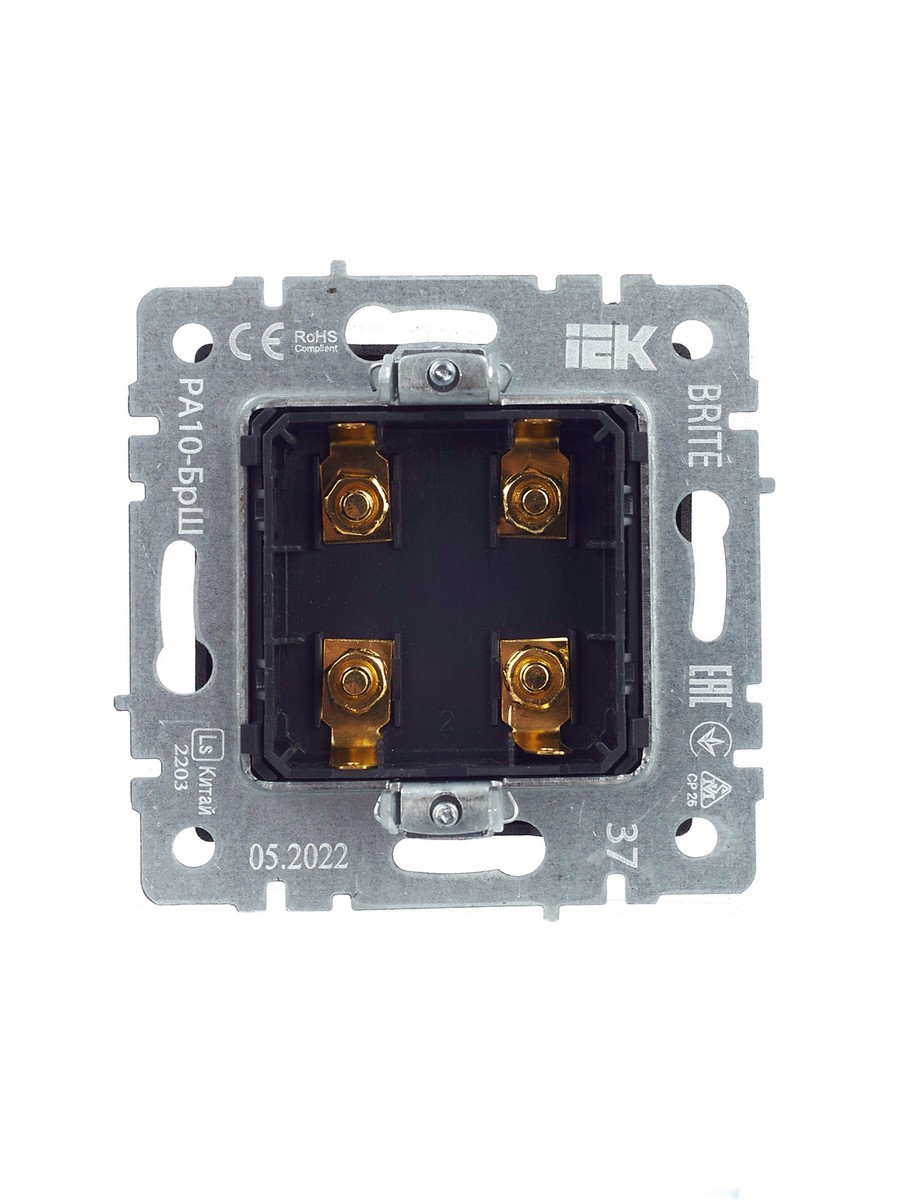 IEK Brite Шампань Аудиорозетка IEK BRITE 4-местная РА10-БрШ шампань BR-S40-K37