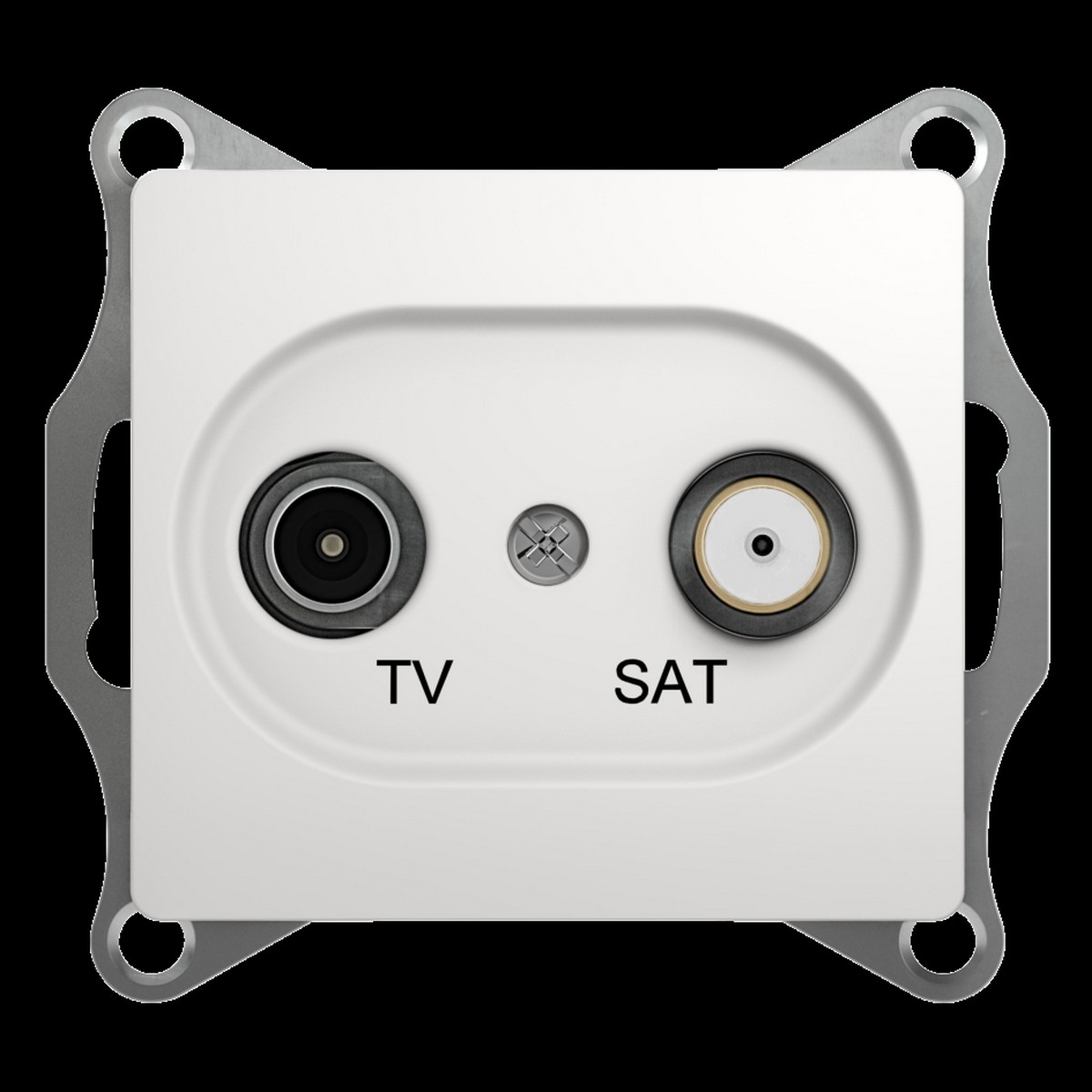 Розетка Systeme Electric Glossa Белый TV-SAT одиночная 1DB GSL000197