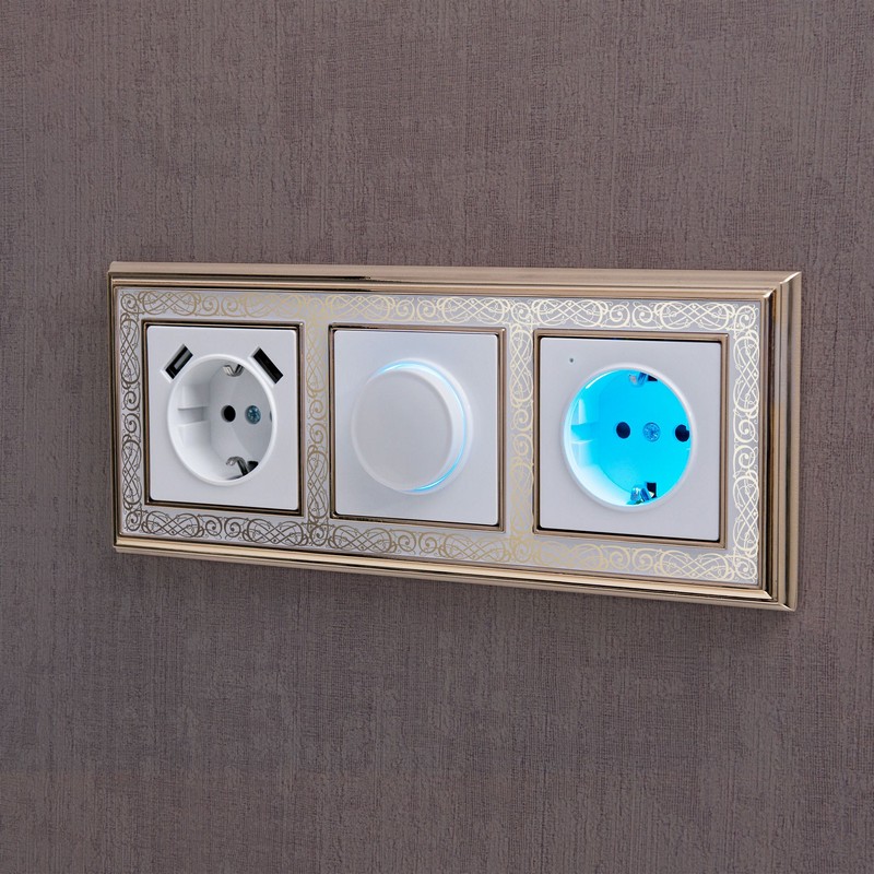 Werkel Белый механизмы Розетка с заземлением, шторками и USBх2 Werkel белая W1171501