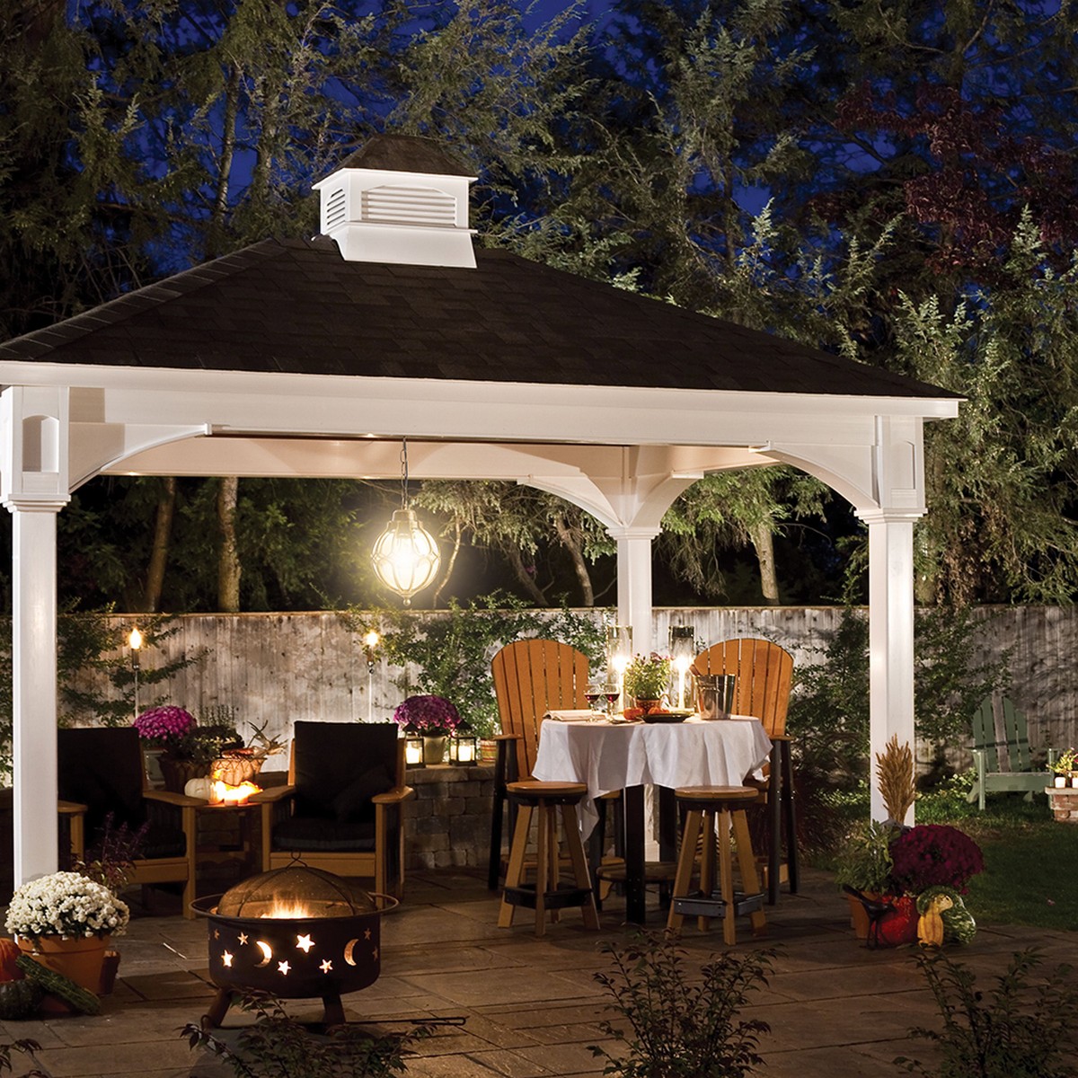 Уличные светильники на цепочке Светильник садово-парковый Feron PL3705  круглый на цепочке 60W 230V E27 черное золото 11369 