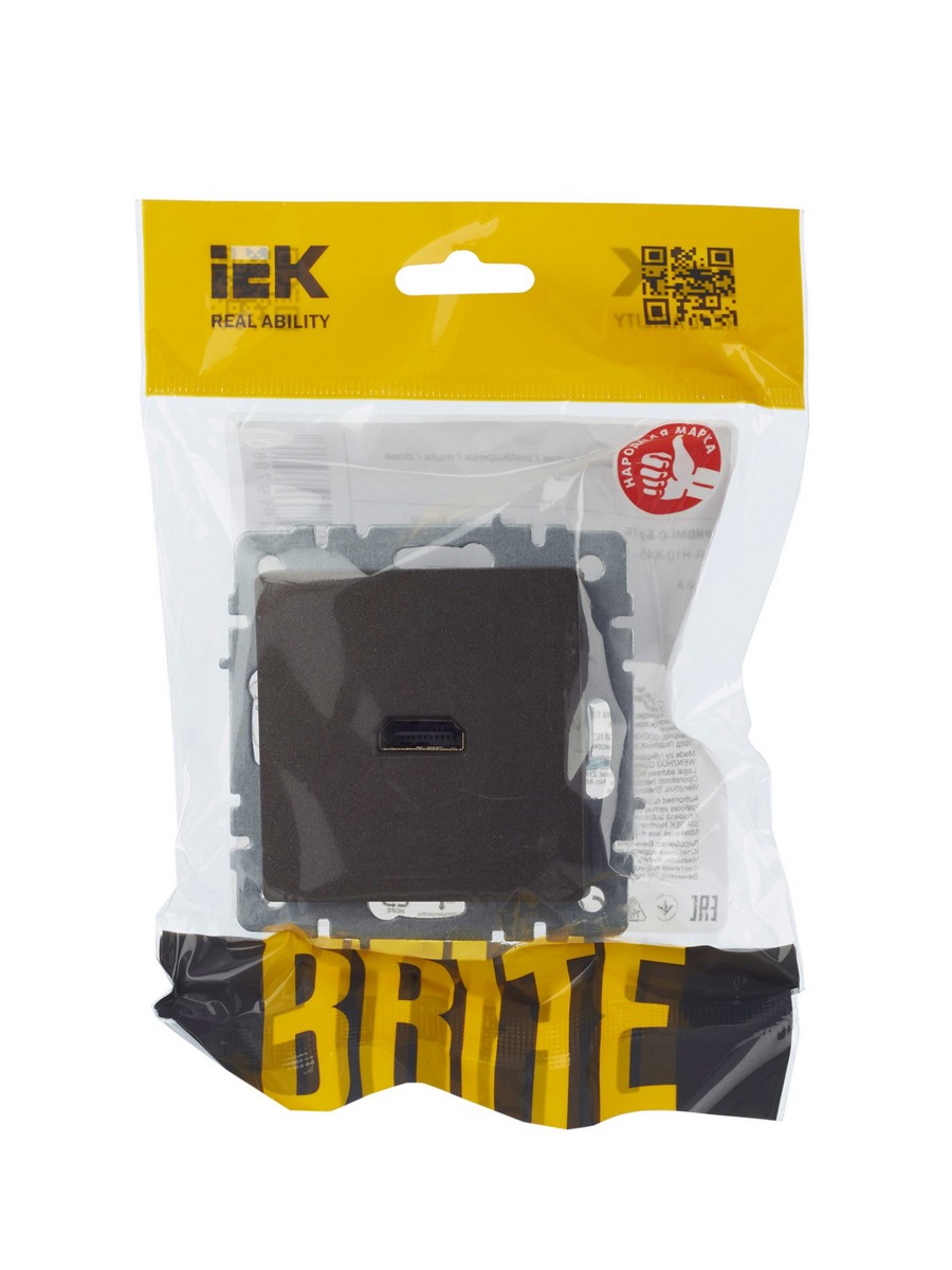 IEK Brite Бронза Розетка IEK BRITE HDMI РHDMI-0-БрТБ темная бронза BR-H10-K45