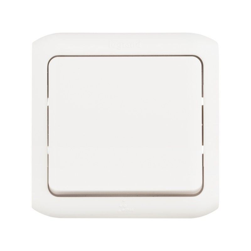Накладные Розетки и выключатели Legrand Quteo IP44 Белый Выключатель Legrand Quteo 10A 1-клавишный IP44 белый  782300