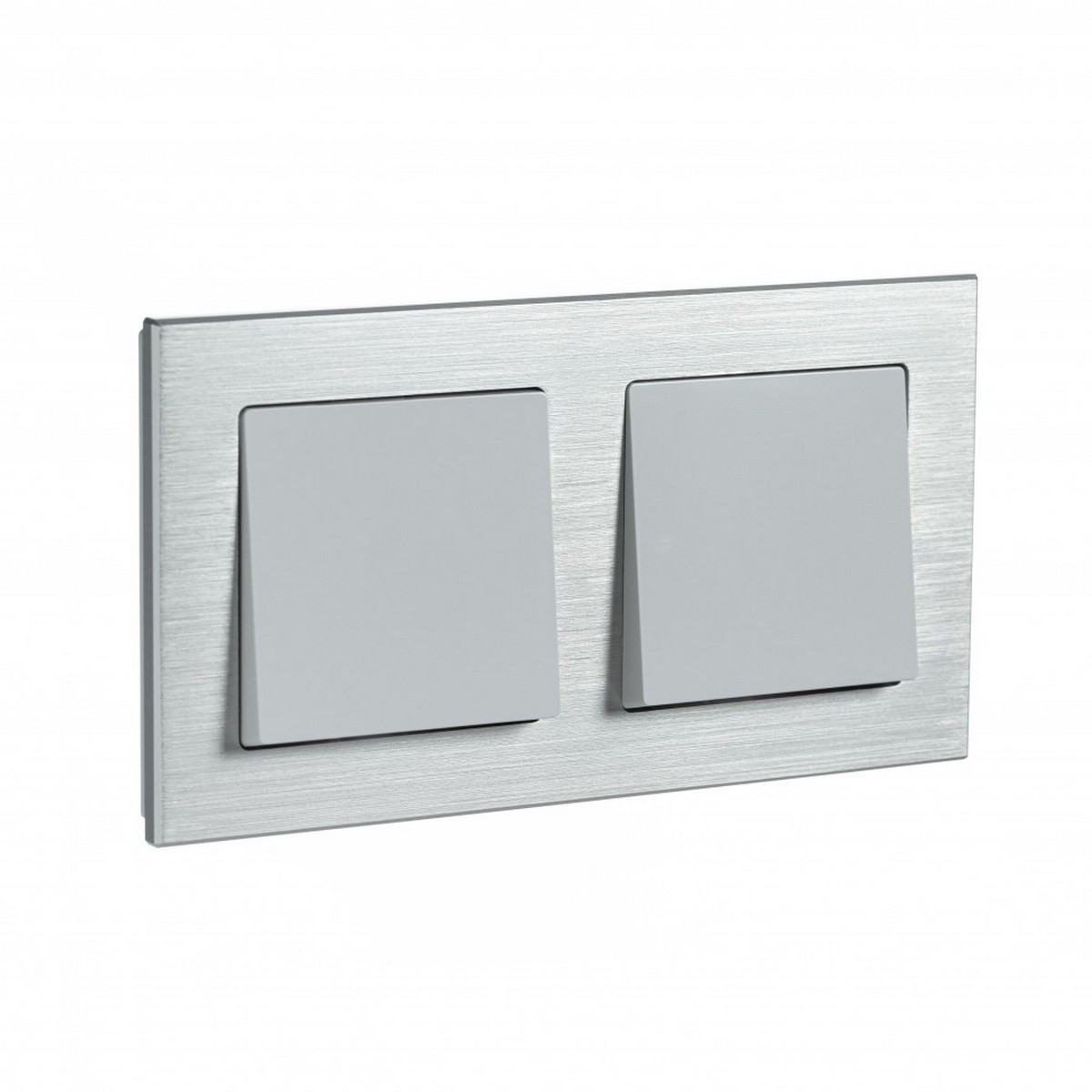 Рамка Systeme Electric AtlasDesign Nature Металл серебро 2-ая ATN312102