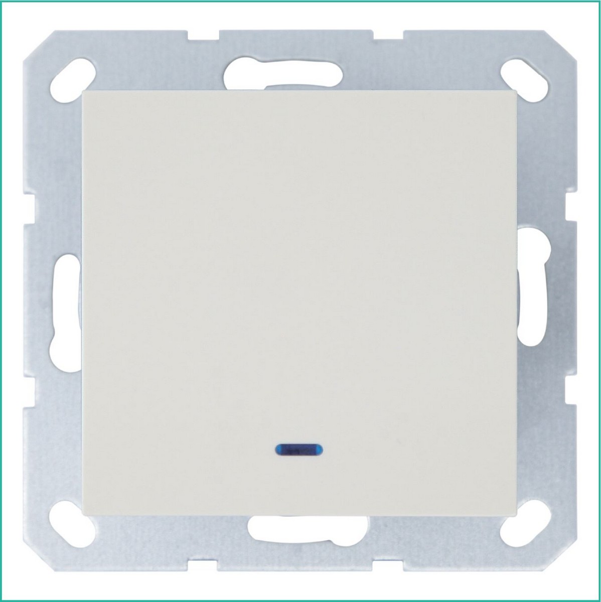 JASMART G - розетки и выключатели Выключатель одноклавишный JASMART проходной со светодиодом слоновая кость G3012NV