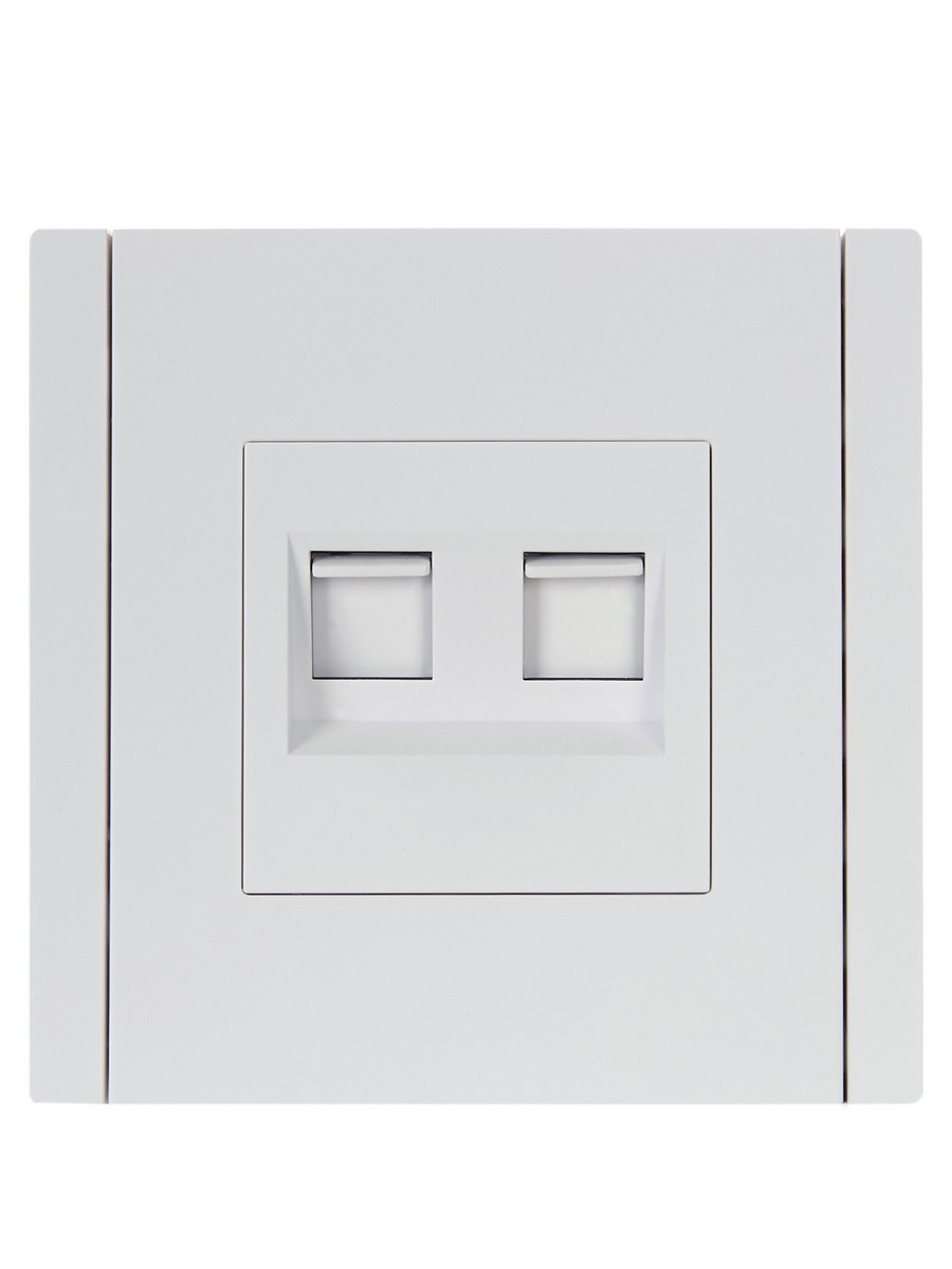 IEK FORTE&PIANO Белый Розетка IEK FORTE&PIANO Белый комп. 2-ая RJ45 кат.6 FP234