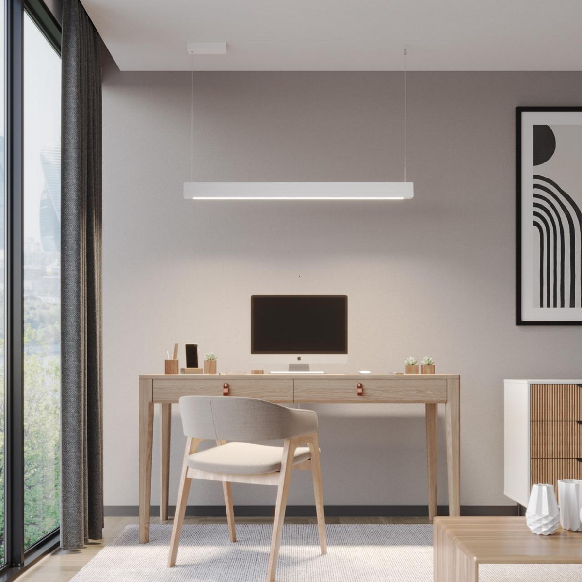 Подвесные светодиодные светильники Светильник подвесной диммир. со сменой цв. температуры (управл. - пульт ДУ или прилож. Smart Life) NOVOTECH 359551 ITER 