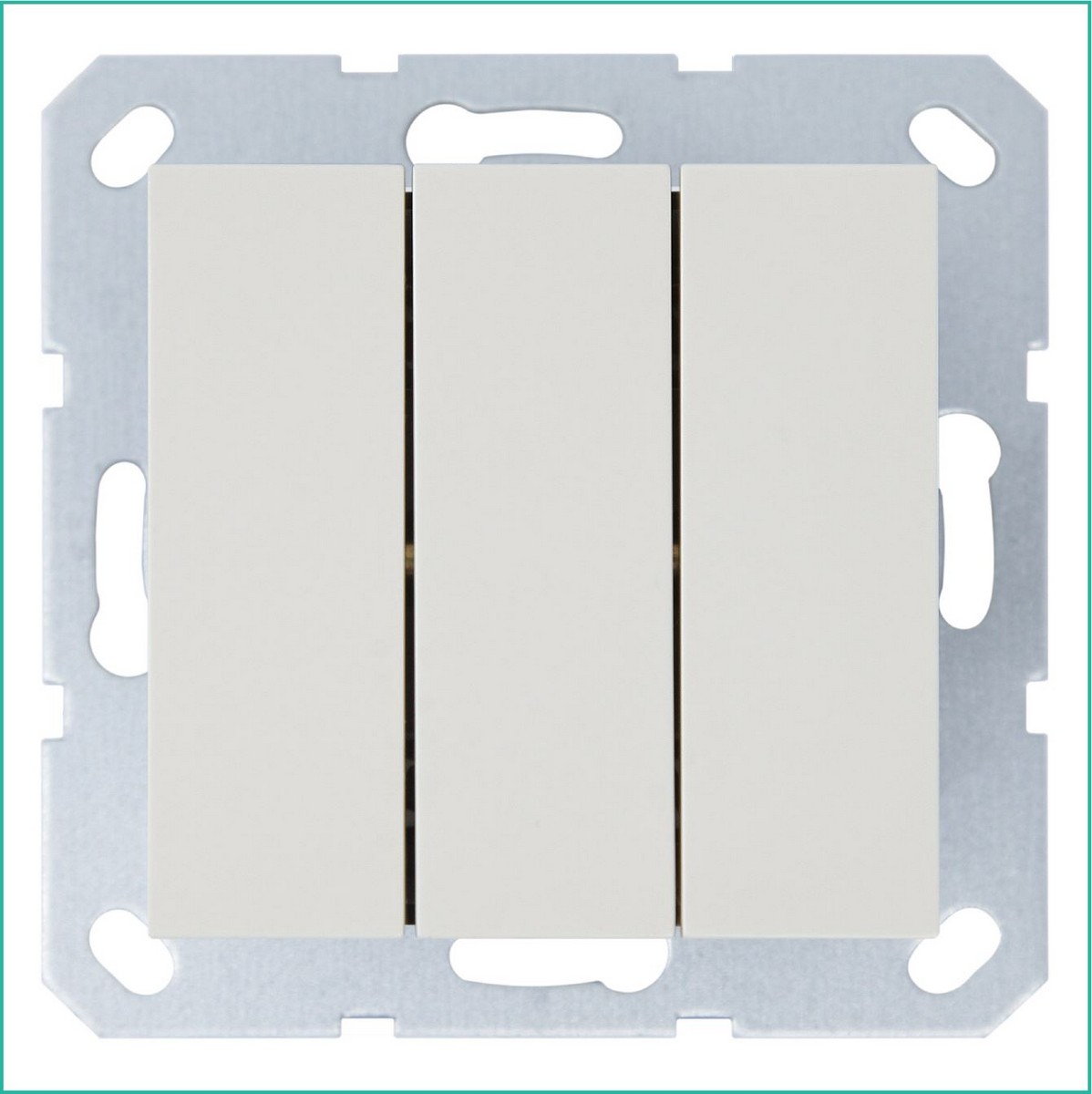 JASMART G - розетки и выключатели Выключатель трехклавишный JASMART слоновая кость G3031V