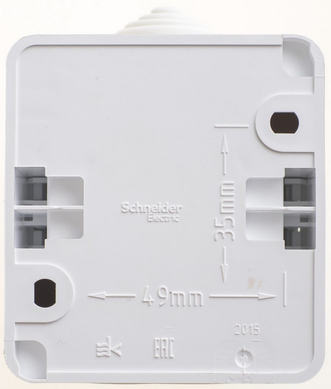 Выключатель 1-клавишный Systeme Electric Этюд наружный Белый IP44 BA10-041B