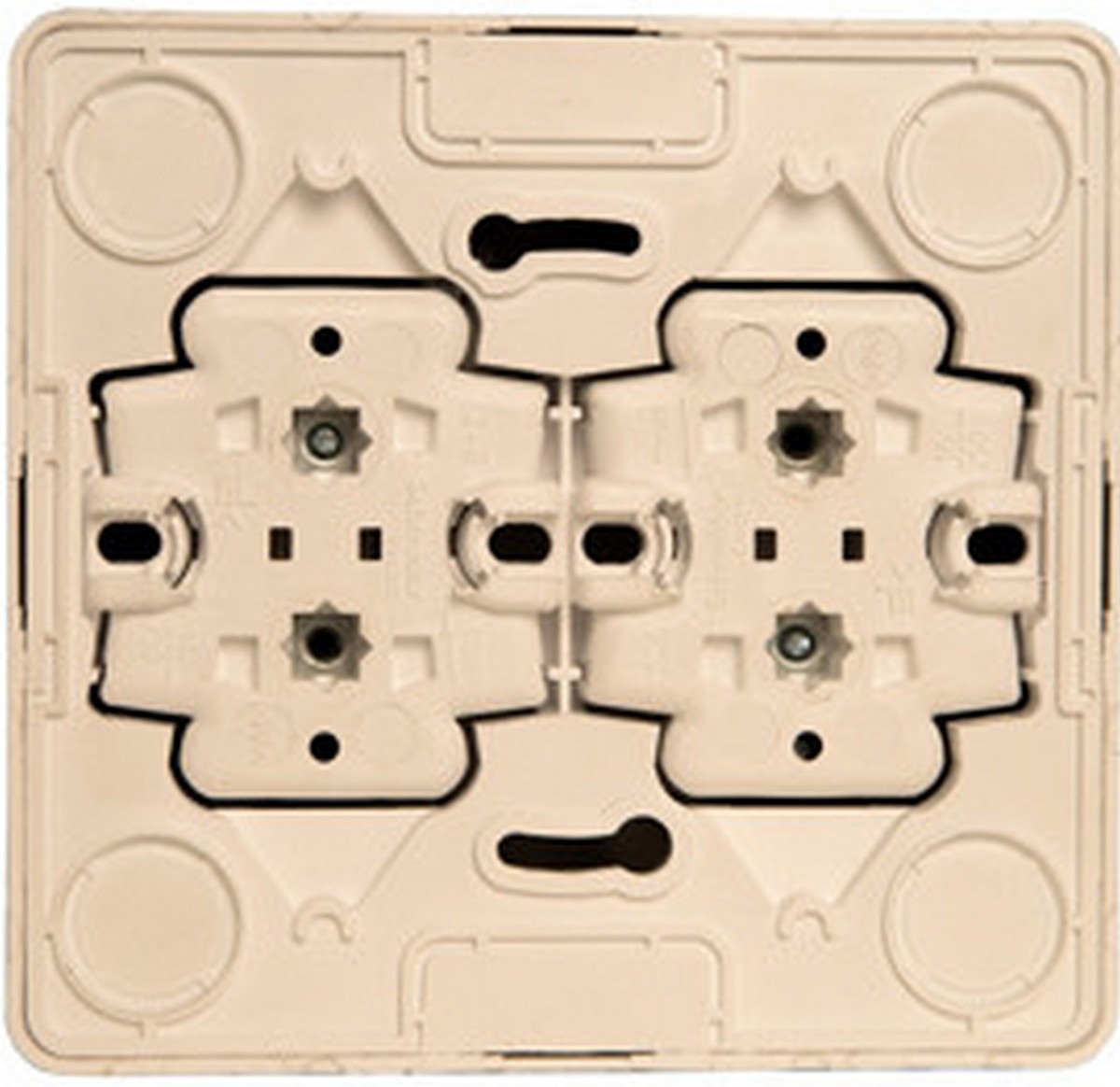 Этюд Кремовый Розетка 4-ая Systeme Electric Этюд наружный Бежевый б/з без шторок PA16-205K