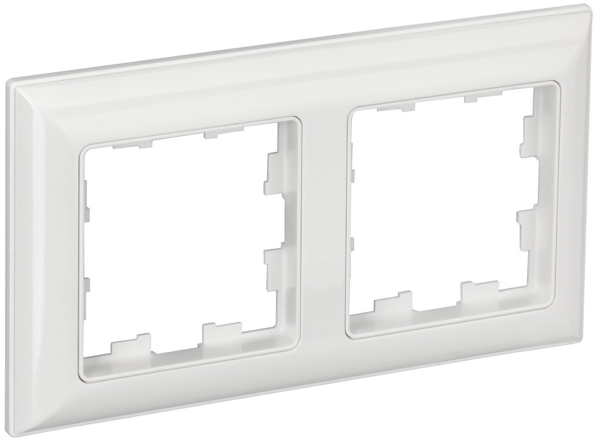 Рамка IEK BRITE DECOR Белый 3D-форма 2-м РУ-2-Бр BR-M22-12-K01