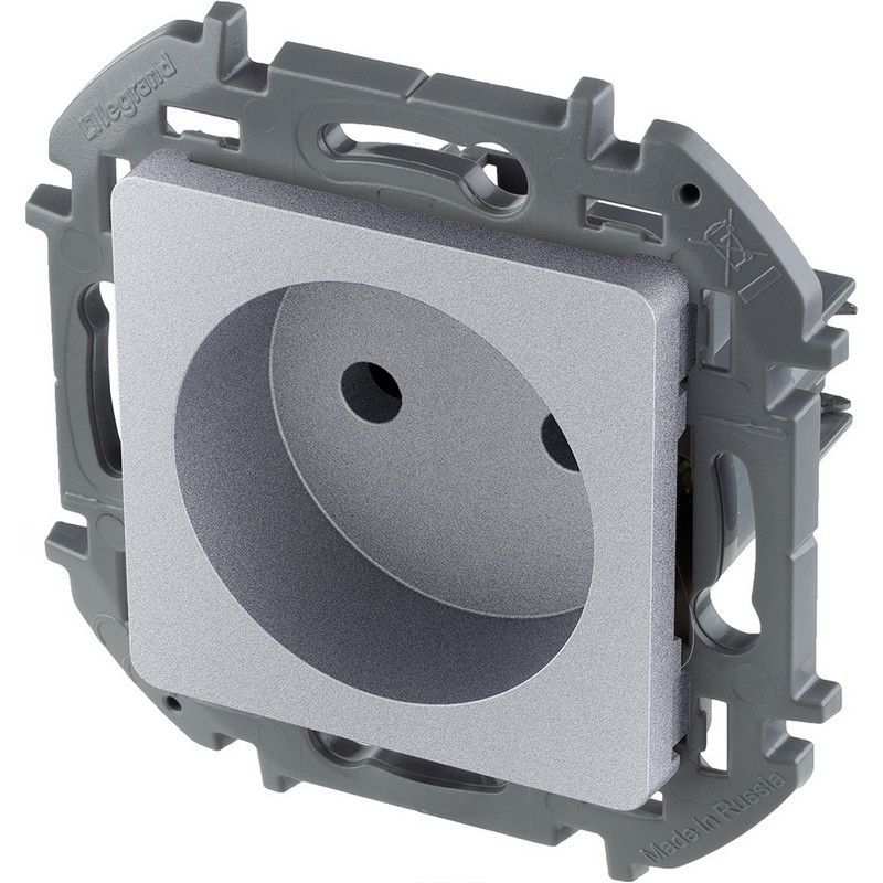 Legrand Inspiria Алюминий Розетка Legrand INSPIRIA Алюминий без заземления 16 А 250 В 673712