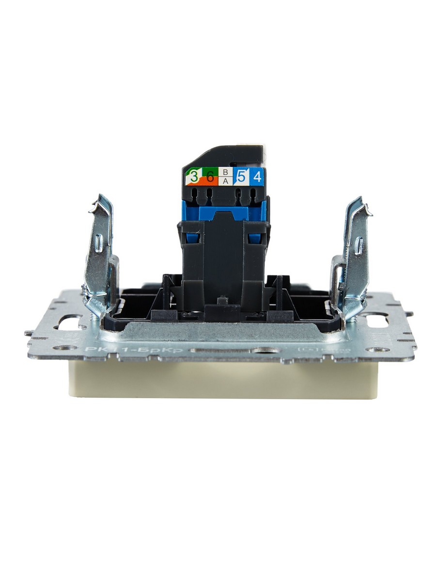 Розетка компьютерная IEK BRITE BASE Бежевый RJ45 кат.6 РК11-БрКр BR-K10-2-K10