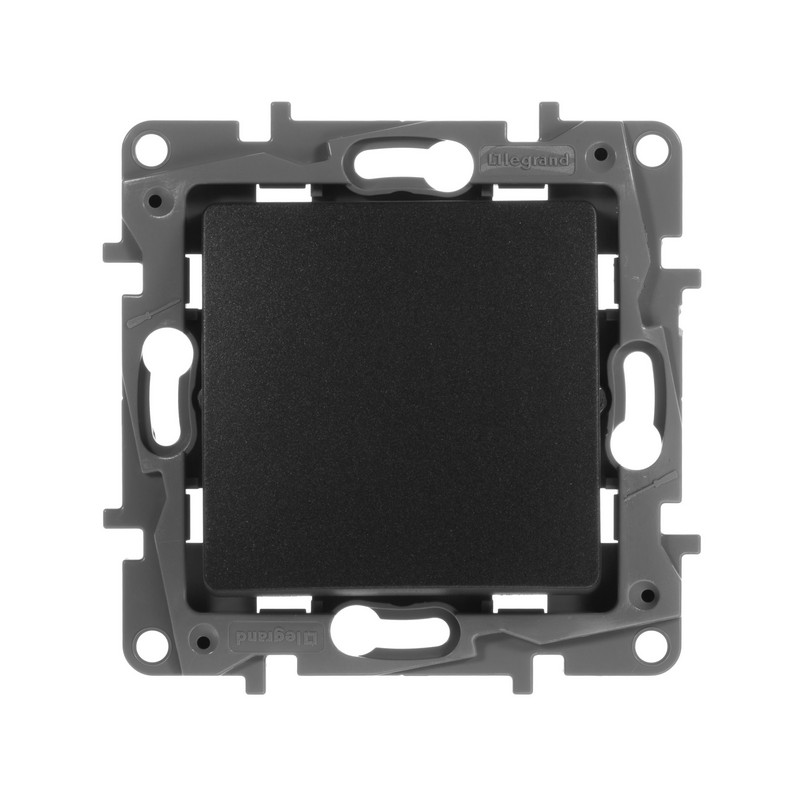 Переключатель Legrand Etika антрацит 1-клавишный, авт.клеммы, 10 AX, 250 В 672605