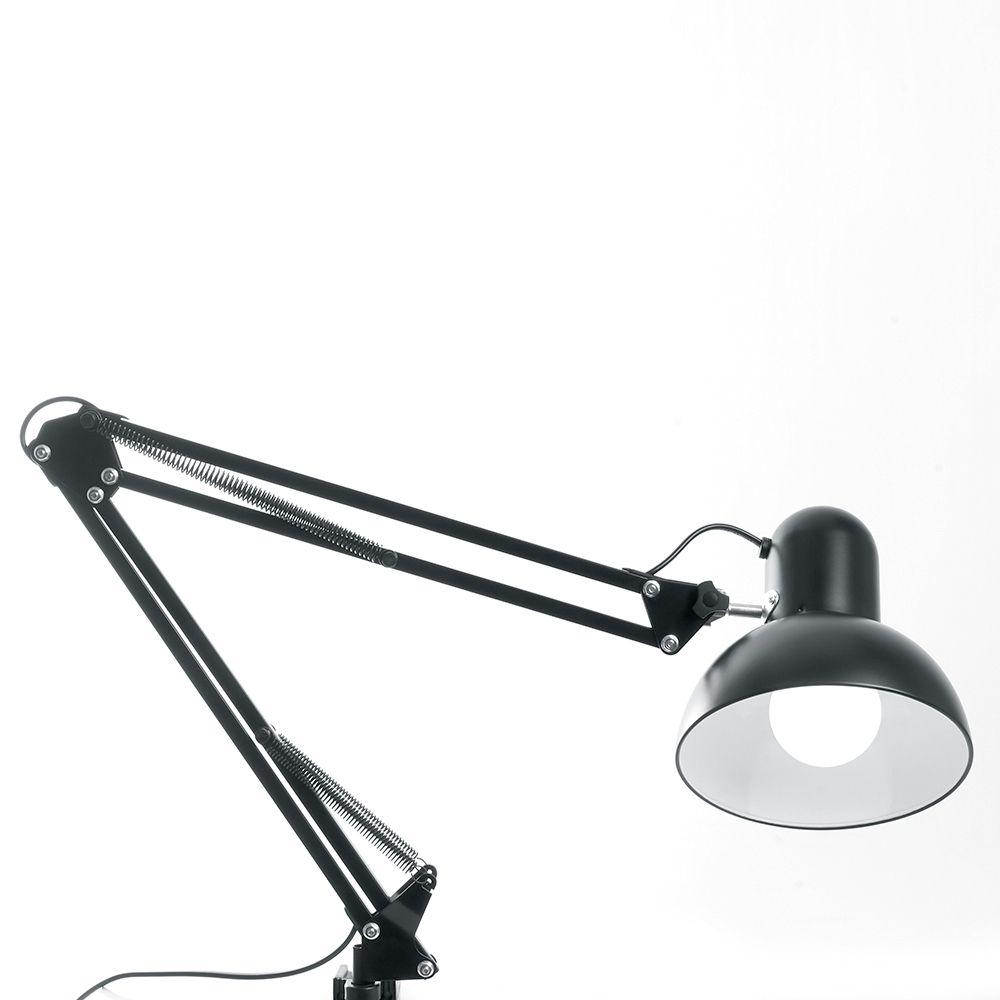 Настольные лампы Настольная лампа Feron DE1430 60W 230V под лампу E27 на струбцине черный 24233 