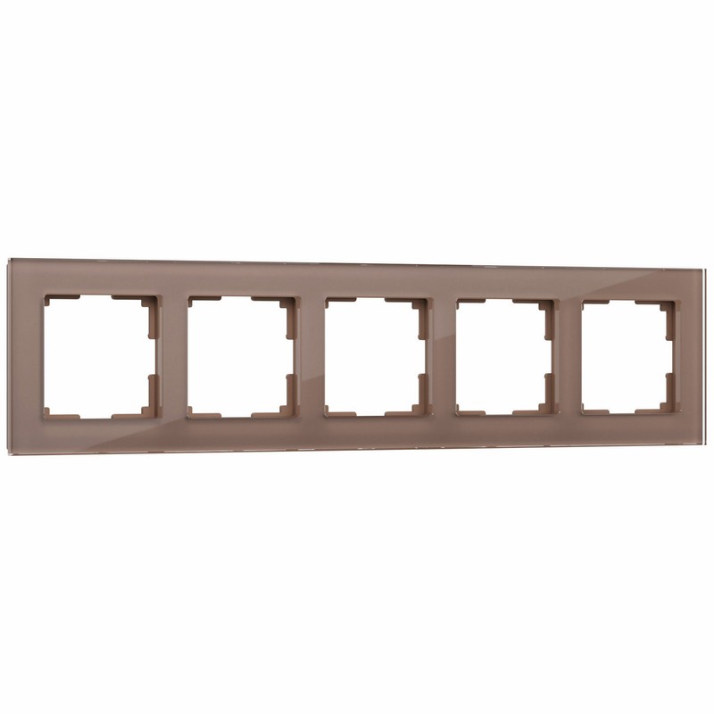 Рамка Werkel Favorit на 5 постов (латте, стекло) W0051142