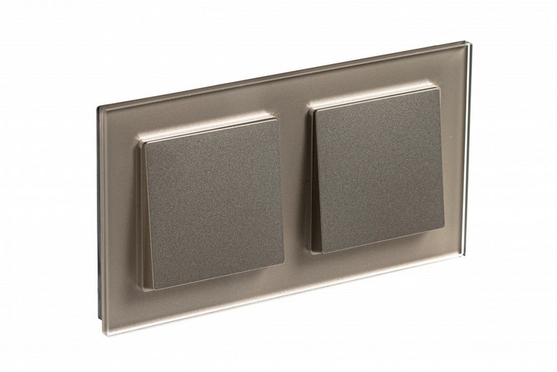 Рамка Systeme Electric AtlasDesign Nature Стекло шампань 2-ая ATN320502
