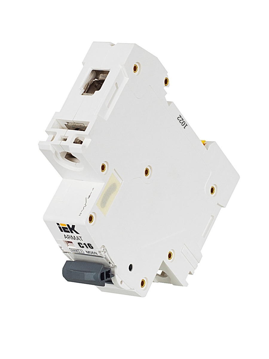 1 полюсные (однополюсные) Автоматический выключатель IEK ARMAT M06N 1P C 16А AR-M06N-1-C016 