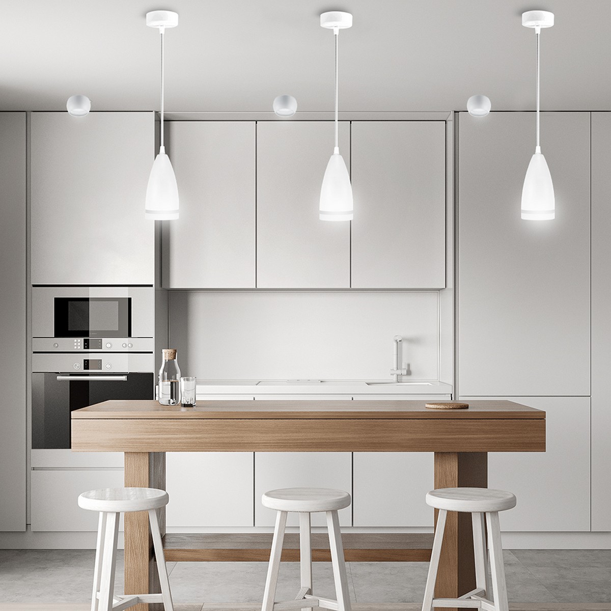 Подвесные светодиодные светильники Светильник подвесной Feron HL3648 GX53 15W белый 48091 