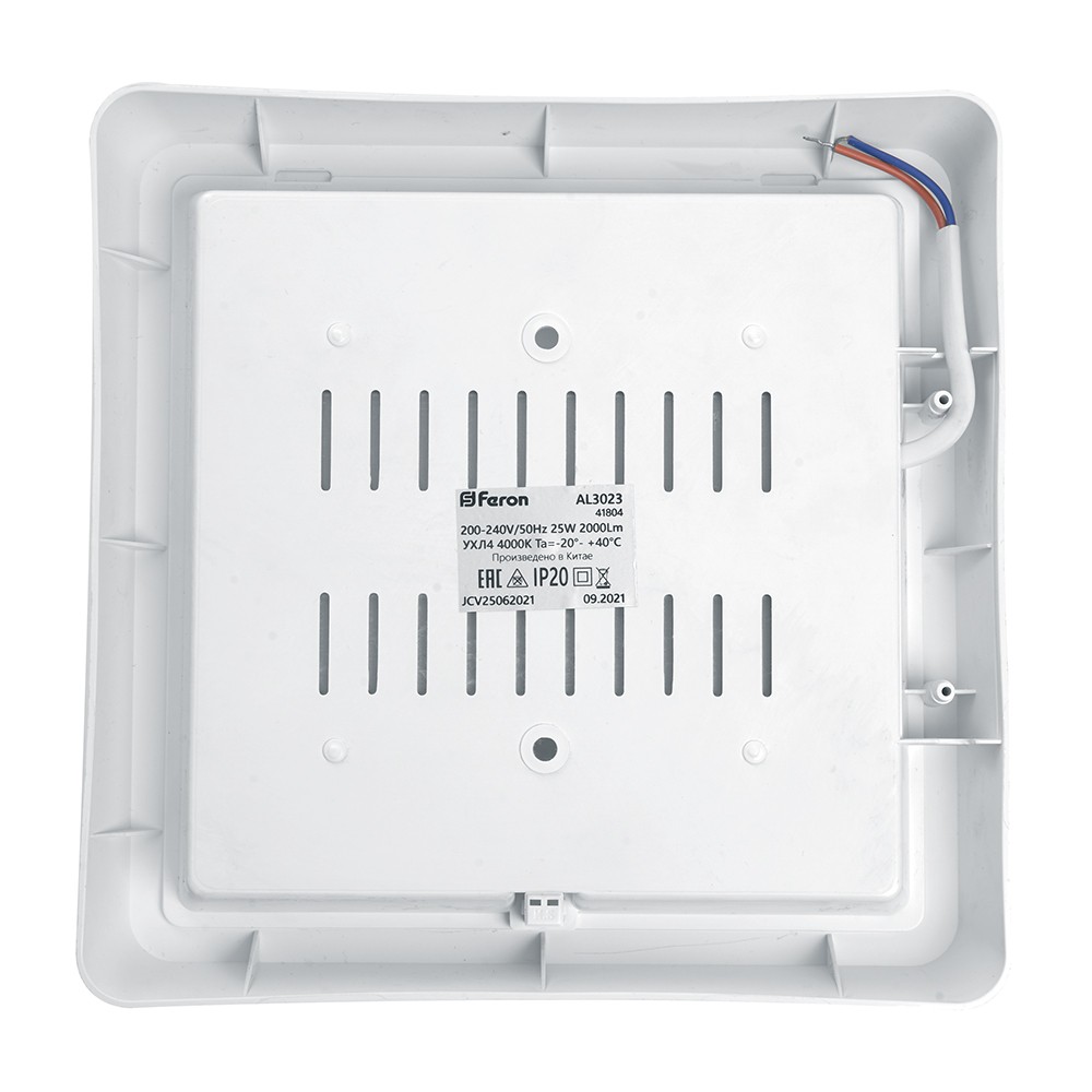 Светодиодные светильники ЖКХ Светильник светодиодный Feron AL3023 с ИК-датчиком 25W 4000K IP20 белый 41804 